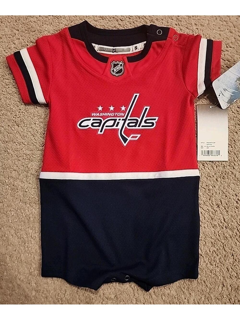 Washington Capitals infant hockey jersey bodysuit Size 24M (078)